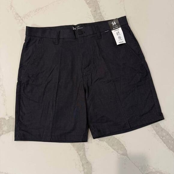 Hurley Other - Hurley NWT H2O-Dri Cutback Chino Golf Shorts Men's 34 Charcoal Gray Performance